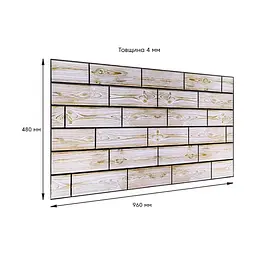 Декоративна ПВХ панель Sticker Wall під дерево 960х480х4мм (1033) - мініатюра 3