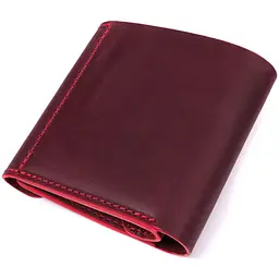 Стильний гаманець для жінок із матової натуральної шкіри GRANDE PELLE 16812 бордовий - мініатюра 2