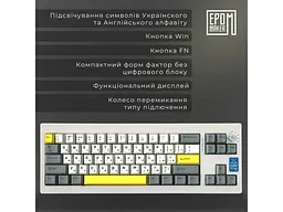 Клавіатура Epomaker Shadow-X White (SHX-W-WL) - мініатюра 5