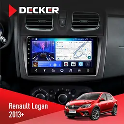 Штатна магнітола Renault Sandero, Logan 2012-2020 Decker D9-006 4x64, 4G Decker (НФ-00006880)