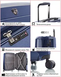 Валіза Heys EcoCase (M) Grey (10133-0013-26) - мініатюра 10