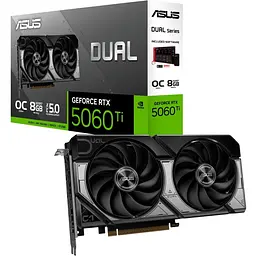 Відеокарта Asus Dual GeForce RTX 5060 Ti 8 GB OC Edition [DUAL-RTX5060TI-O8G] EU [135947]