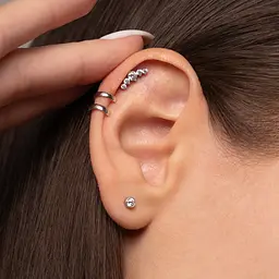 Сережка для хеліксу з білого золота (з40001) - мініатюра 4