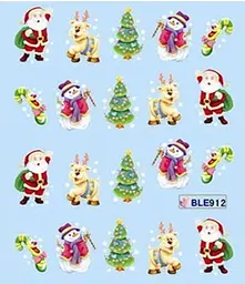 Новогодние наклейки на ногти