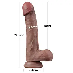 Фаломіметатор Lovetoy Dual Layered, 22,5 см (коричневий) - мініатюра 2