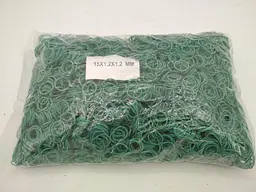 Банківські гумки, Plast, №15, зелені, 1,2 мм, діаметр 15 мм, 1 кг, для пакування та в'язання зелені