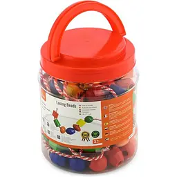 Дерев'яна шнурівка Viga Toys Намистини 90 шт. (58304) - мініатюра 2
