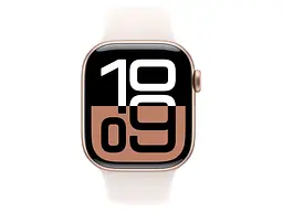 Смарт-годинник Apple Watch Series 10 GPS 46mm Rose Gold Alu. Case w. Light Blush Sport Band - M/L (MWWU3) - мініатюра 2