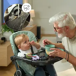 Стільчик для годування Kinderkraft Foldee Birdy Beige (KHFOLD00BEG000N) - мініатюра 8