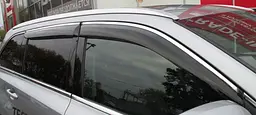 Дефлектори вікон вітровики для Nissan Qashqai III 2014- З Молдингом Хром