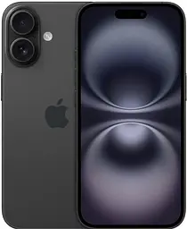 Смартфон Apple iPhone 16 eSIM 128GB Black (MYAP3)