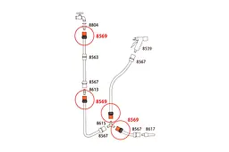 Конектор для поливального шлангу 5/8" з системою "Aquastop" Claber 8569 - мініатюра 4