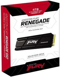 SSD накопичувач Kingston M.2 4TB PCIe 4.0 Fury Renegade + радіатор - мініатюра 3