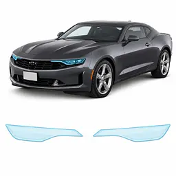 Антигравійна захисна бронеплівка за лекалами для Chevrolet Camaro VI facelift 2019-2024 - оптика (фари та ПТФ)