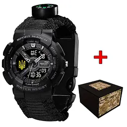 Awarder 005P Тризуб золото Black Паракордовий ремінець Black + Коробка
