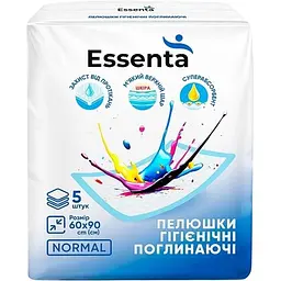 Пелюшки гігієнічні Essenta Normal 60 х 90 см 5 шт.
