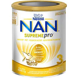 Суха суміш NAN 3 Supreme Pro з 6 олігосахаридами та подвійним пробіотиком для харчування дітей від 12 місяців 800 г