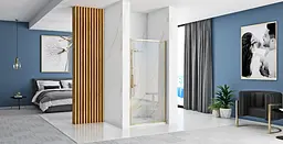 Душові двері Rea Rapid Swing 90 gold REA-K5618 - мініатюра 2