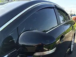 Дефлектори вікон вітровики Mercedes E-klasse W-212 2009 4дв Хром молдинг - мініатюра 3