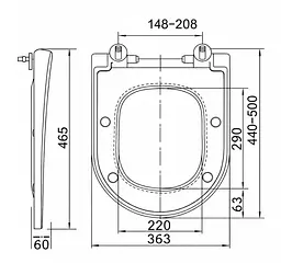 Сидіння для унітазу Qtap (Robin, Scorpio) з мікроліфтом, Slim Duroplast, MagLock QTSC179W48916 - мініатюра 4