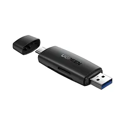 Кардридер Ugreen CM304 USB Type-C 3.1 + USB for TF/SD 3.0 Black (80191) - мініатюра 3