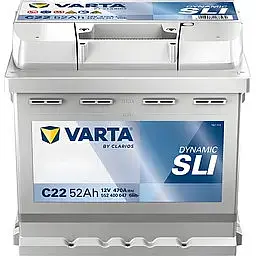 Автомобільний акумулятор VARTA Blue Dynamic C22 6СТ-52Ah АзЕ 470A (EN) 552400047