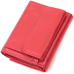 Компактне жіноче портмоне з монетницею із натуральної шкіри ST Leather 22729 червоне - мініатюра 5