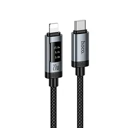 Кабель HOCO C to Lightning Lord PD digital display charging data cable U148 1.2m, 27W