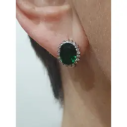 Срібні сережки TOP Silver з фіанітами. 9520116З - мініатюра 2