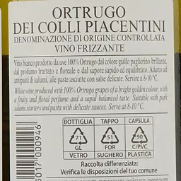 Вино ігристе Volpe di Bacco Ortrugo Frizzante біле сухе 0.75 л - мініатюра 4