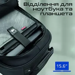 Рюкзак для ноутбука Promate 15.6 (compact-tr.black) - мініатюра 2