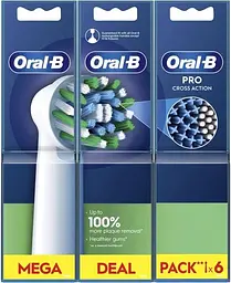 Насадка для зубної електрощітки Braun Oral-B Pro Cross Action EB50RX (6 шт.) - мініатюра 3