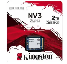 Накопичувач SSD Kingston m.2 NVMe 2Tb NV3 NVMe 2230 PCIe 4.0 x4 3D NAND (SNV3SM3/2T0) - мініатюра 3
