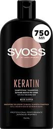 Шампунь для ламкого волосся з блакитним лотосом Syoss Keratin, 750 мл