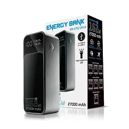 Універсальна мобільна батарея everActive EB-27Q Ultra 27000mAh Black - мініатюра 1