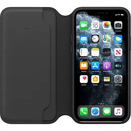 Оригінальний шкіряний чохол-книжка Apple Leather Folio для iPhone 11 Pro (5.8") Black MX062ZM/A - мініатюра 4