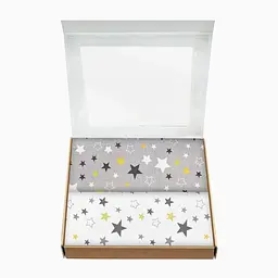 Пелюшки дитячі багаторазові Cosas Yellow Stars 2 шт 80х100 см (Бязь_Звезды-ЖелтоСерые) - мініатюра 2