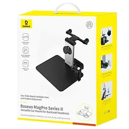 Автотримач Baseus MagPro II Versatile для підголівника (C40272901121) Cosmic Black - мініатюра 2