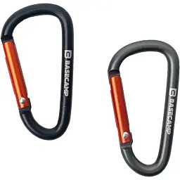 Карабін Base Camp Delta 6 Straight Set 2шт Black Grey - мініатюра 2