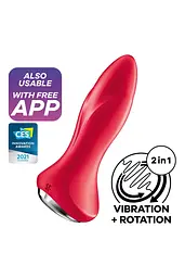 Анальний смарт пробка Satisfyer Rotator Plug 1+ Red Satisfyer IG003146; SO6277 92434