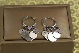 Сережки підвіски Xuping Jewelry П'ять кіл 2,8 см сріблясті