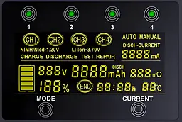 Зарядний пристрій LiitoKala Lii-600 для акумуляторів АА, ААА, 18650, 21700, 26650 Li-ion, Ni-MH, Ni-Cd (19415) - мініатюра 6
