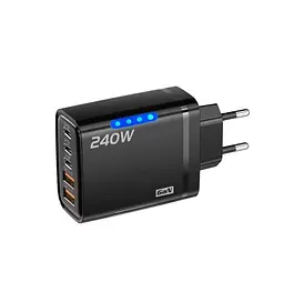Зарядний пристрій 240W (2×USB + 3×Type-C, PD) 