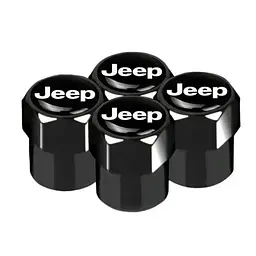 Ковпак вентиля колеса JEEP 4 шт Тюнінг Чорні - мініатюра 3