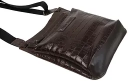 Чоловіча сумка Mykhail Ikhtyar 24х26х3 см Коричневий (45041 croco brown) - мініатюра 7