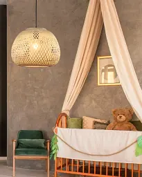 Люстра в стилі бохо, підвісний світильник Goldlux 329196 Zanzibar E27 1x20W IP20 Бежевий - мініатюра 2