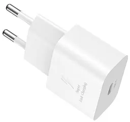 Сітчасте зарядне пристрій XO L167 single USB-C 25W 3A Білий - мініатюра 2