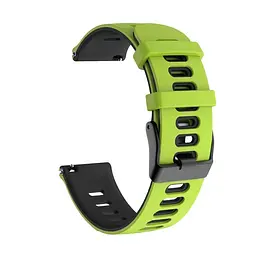 Браслет Rage для Samsung Gear Sport - зелено-чорний ширина кріплення 20мм силікон Watchbands (W38-0WB31745128) - мініатюра 2