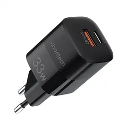 Зарядний пристрій 2xUSB 33W (USB-C+USB-A ) PD QC3.0 PD5006 чорний Choetech (PD5006-EU-BK) - мініатюра 6