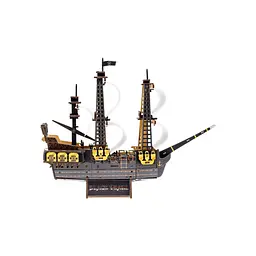 Дерев'яний 3D конструктор Піратський корабель PuzzleOk Puz-00928 196 деталей  - мініатюра 5